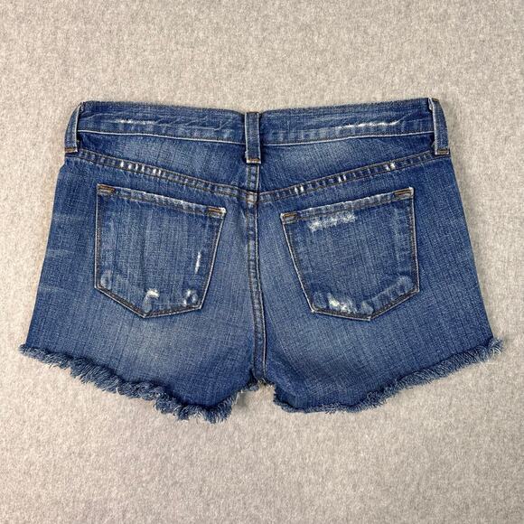 J Brand Shorts Libra Cut Off Distressed Raw Hem Womens 25 Blue Med Wash #13526 - Picture 2 of 7